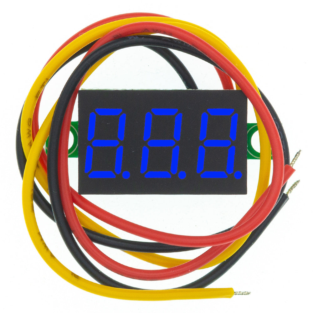 0.28in DC LED Digital Voltmeter, 0-100V, Auto Car Mobile Power Voltage Tester