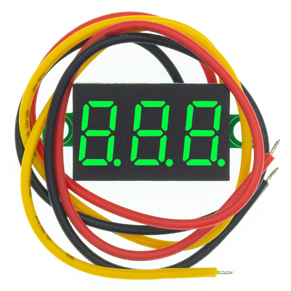 0.28in DC LED Digital Voltmeter, 0-100V, Auto Car Mobile Power Voltage Tester