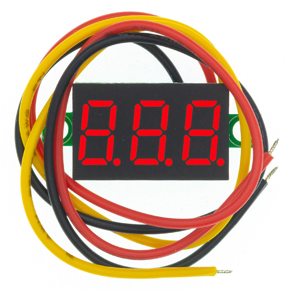 0.28in DC LED Digital Voltmeter, 0-100V, Auto Car Mobile Power Voltage Tester