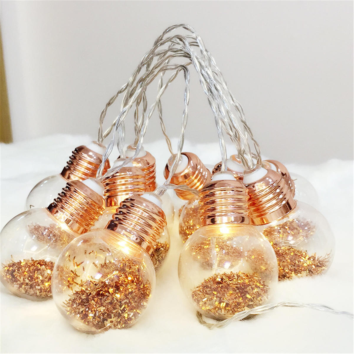 10 LED Bulbs String Lights - Fairy Lamp for Patio, Party, Yard, Garden, Wedding, Home Decor, Night Light