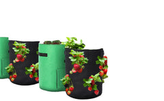 2-Pack 10 Gallon Strawberry Planting Bags - Premium Breathable Fabric Pots for Optimal Growth