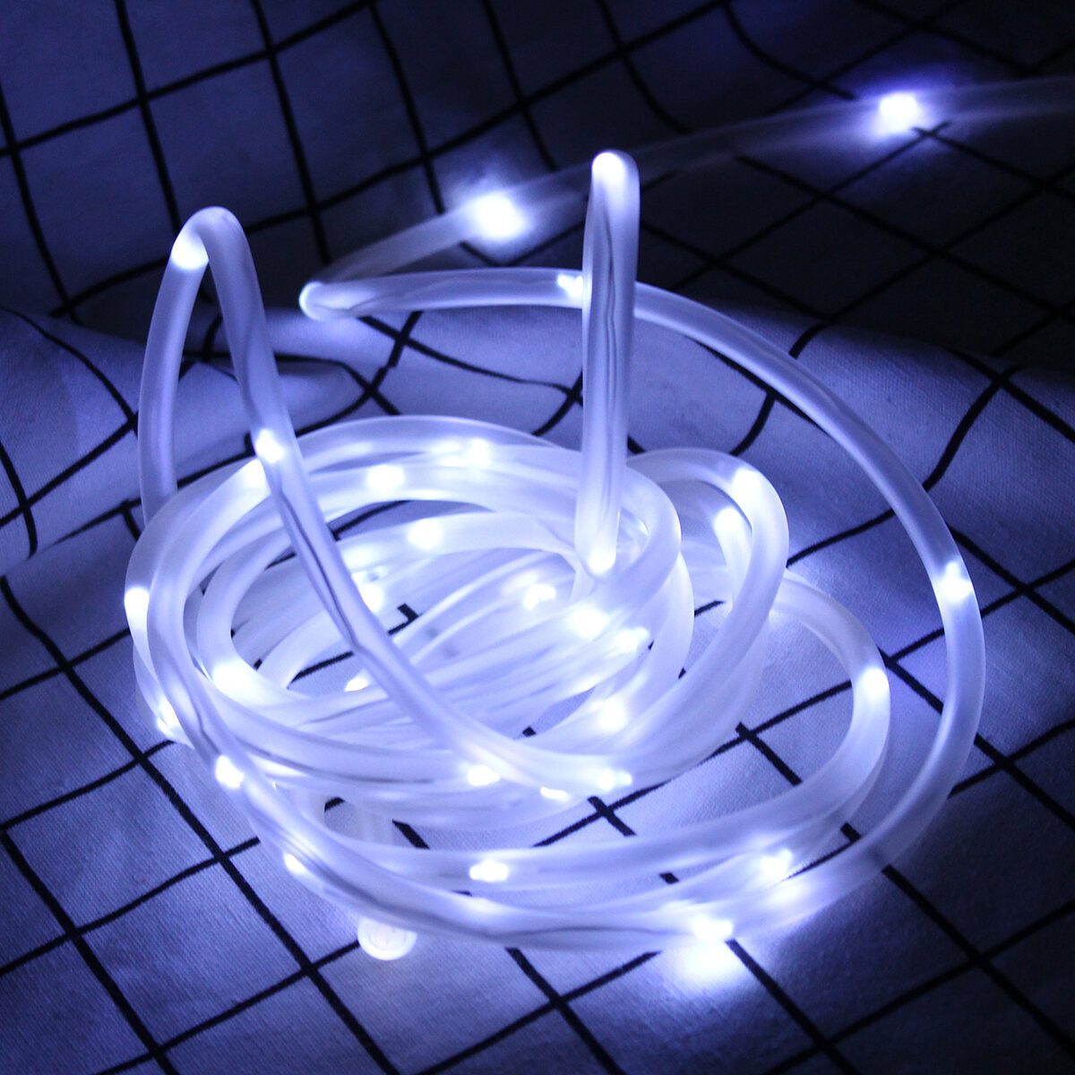 39FT 100 LED Solar String Rope Lights - Waterproof Fairy Lights for Xmas, Wedding, Party Decor, Night Lighting