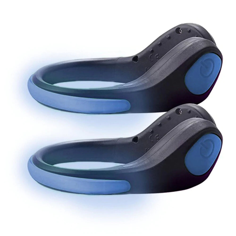 LED Shoe Clip Lights for Night Running, Walking, Cycling - Bright, Flashing Safety Heel Clips by LyRay