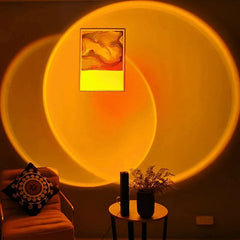 Replaceable Lens Sunset Lamp - Nordic LED Floor Lamp for Living Room & Bedroom Atmosphere Decoration