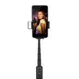 Extendable bluetooth Tripod Selfie Stick With LED Fill Light For Phone Sport Camera