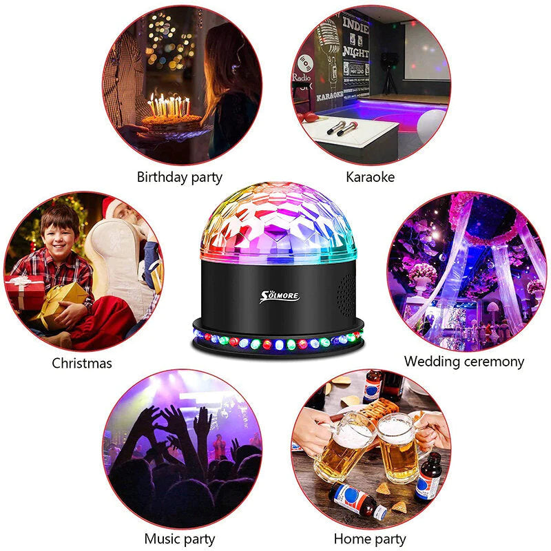 Bluetooth Remote Control Dome Crystal Magic Ball Stage Light