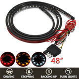 60" & 48" Car LED Tail Light Bar Strip - Brake, Reverse, Turn Signal Lamp, Waterproof, Universal 12V