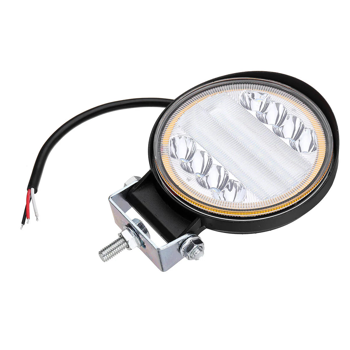 126W LED Work Light Yellow Beam Lamp DRL Amber Angel Eye for Car, Motorcycle, Off-road Truck