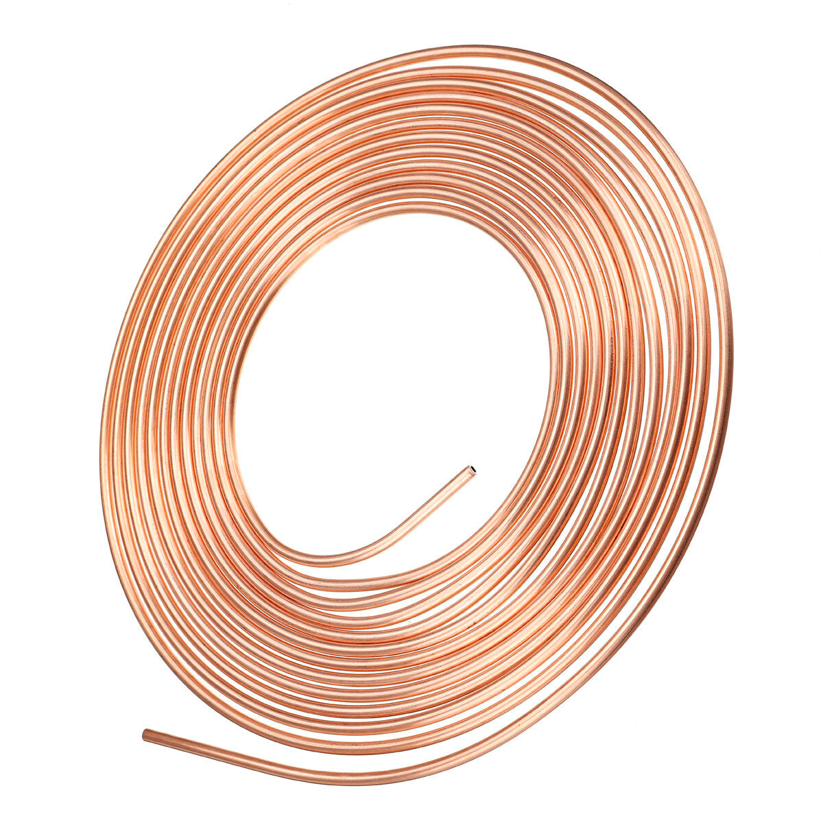 25ft 3/16" OD Copper Brake Line Tubing Kit with 16 Nuts and Fittings for Cars