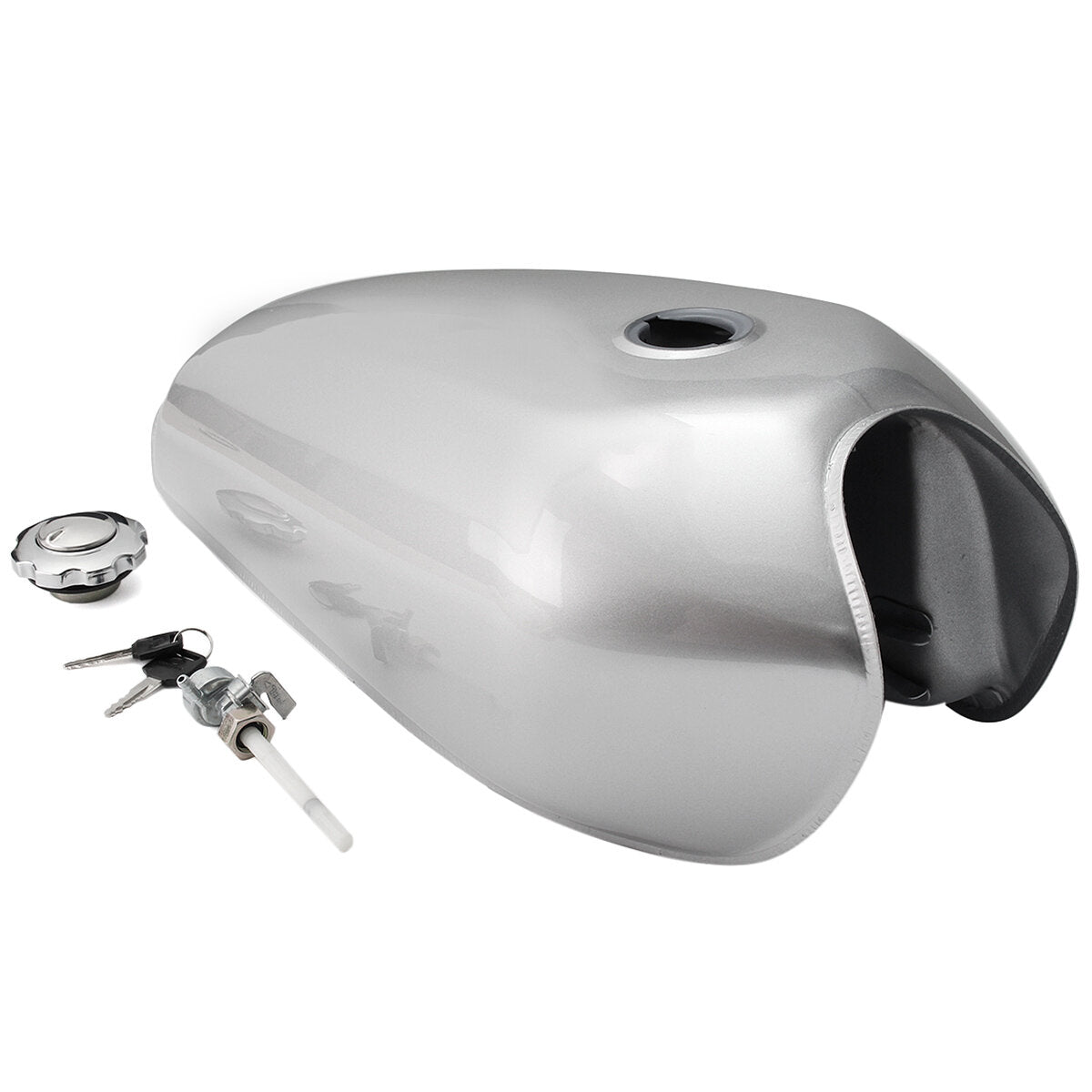 9L Fuel Gas Tank with Cap, Switch, and Key for Honda CG125 Retro Vintage Racer Motorcycle AA001