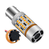 LED Car Turn Signal Light CANBUS Error-Free 12V 22.4W 2000LM Yellow with Cooling Fan