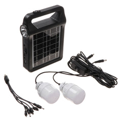 2-in-1 2W 6V Solar Panel Camping Light & Power Bank - High Capacity for Outdoor Hiking & Hunting