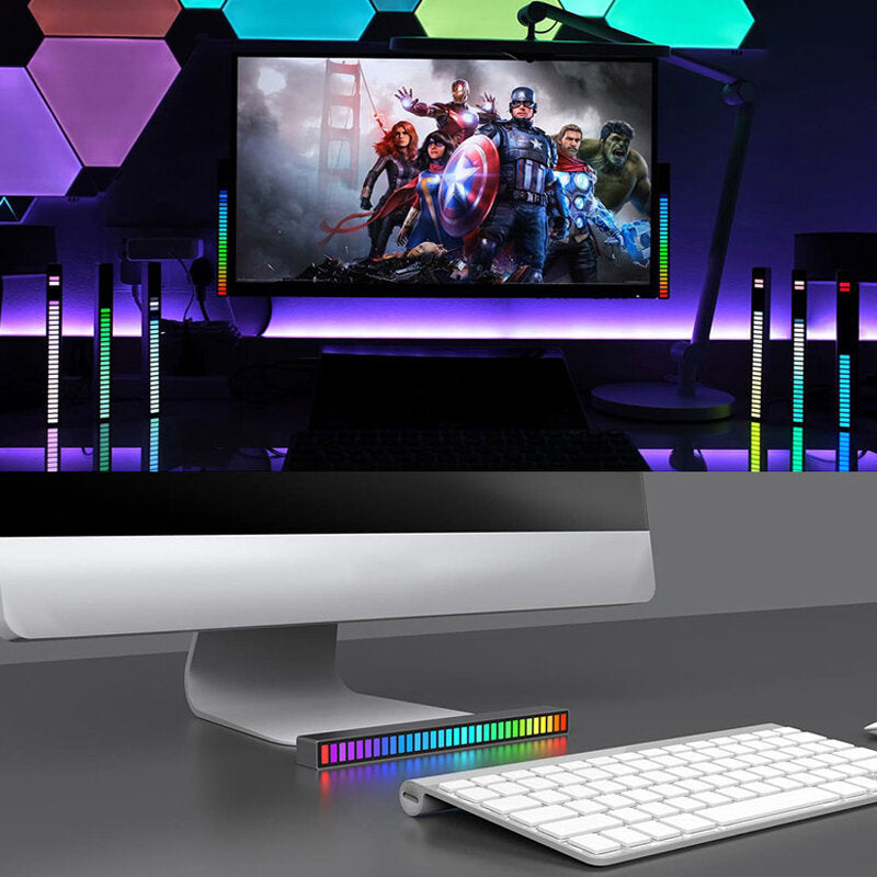 RGB LED Interior Atmosphere Light Strip with USB, Wireless Remote, Music Control, 8 Modes for Home Decoration