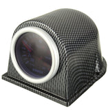 2" 52mm Universal Turbo Boost Gauge Meter with Carbon Fiber Holder, Smoke Face, PSI