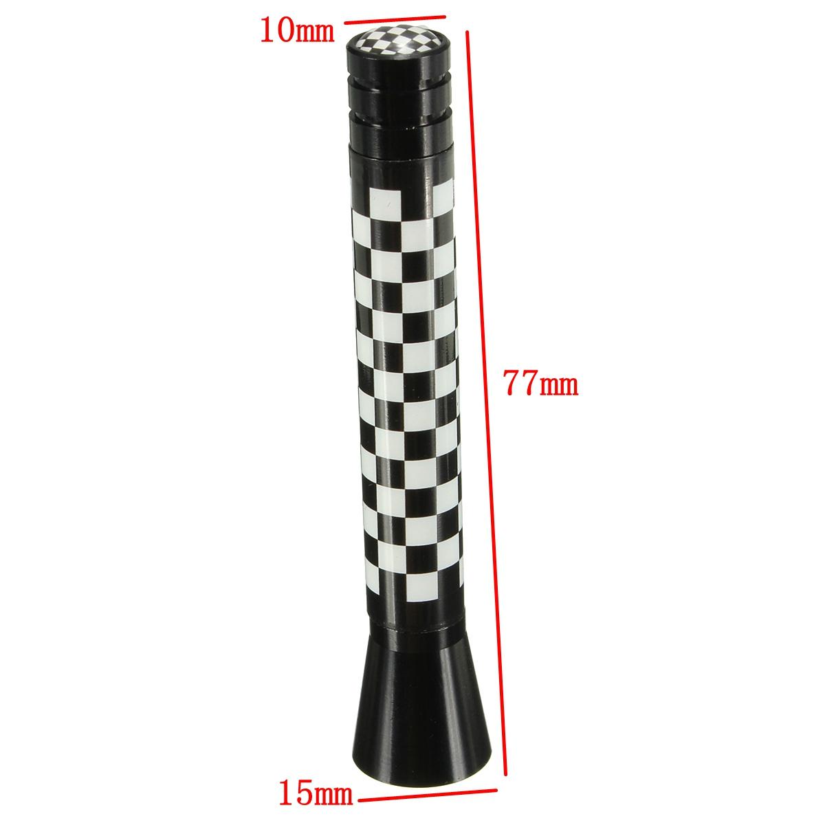 Union Jack UK GER Flag Carbon Fiber Car Antenna - 7.7cm/10.7cm