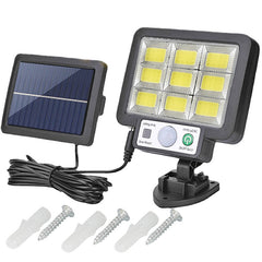 108/117COB LED Solar Street Light - Waterproof Motion Sensor Outdoor Wall Lamp for Garden Decoration