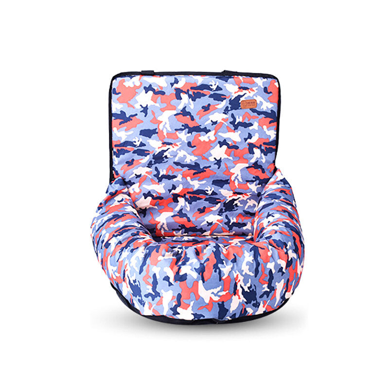 Camouflage Car Copilot Seat Pet Mat Bag - Travel Dog Protector Carrier Cushion Pad