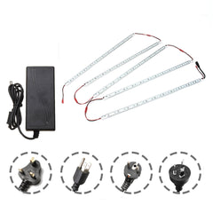 5PCS 50CM SMD5050 LED Strip Light + 5A Power Adapter for Plant Growth, Non-Waterproof, DC12V