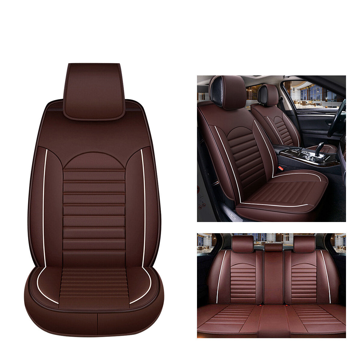 Universal PU Leather Car Seat Mat Cover - 4 Colors, Wear-resistant, Breathable Cushion Pad