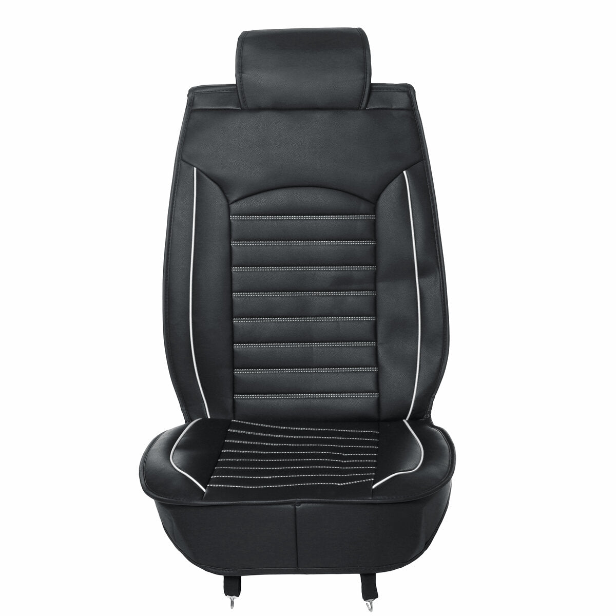 Universal PU Leather Car Seat Cover - Waterproof, Breathable, 1 Pack, Black, Fits Most Cars