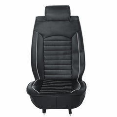 Universal PU Leather Car Seat Cover - Waterproof, Breathable, 1 Pack, Black, Fits Most Cars