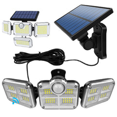 20W Super Bright Solar Lights, 122 LED, IP65 Waterproof, Adjustable Head, Wide Angle, Outdoor/Indoor Solar Lamp