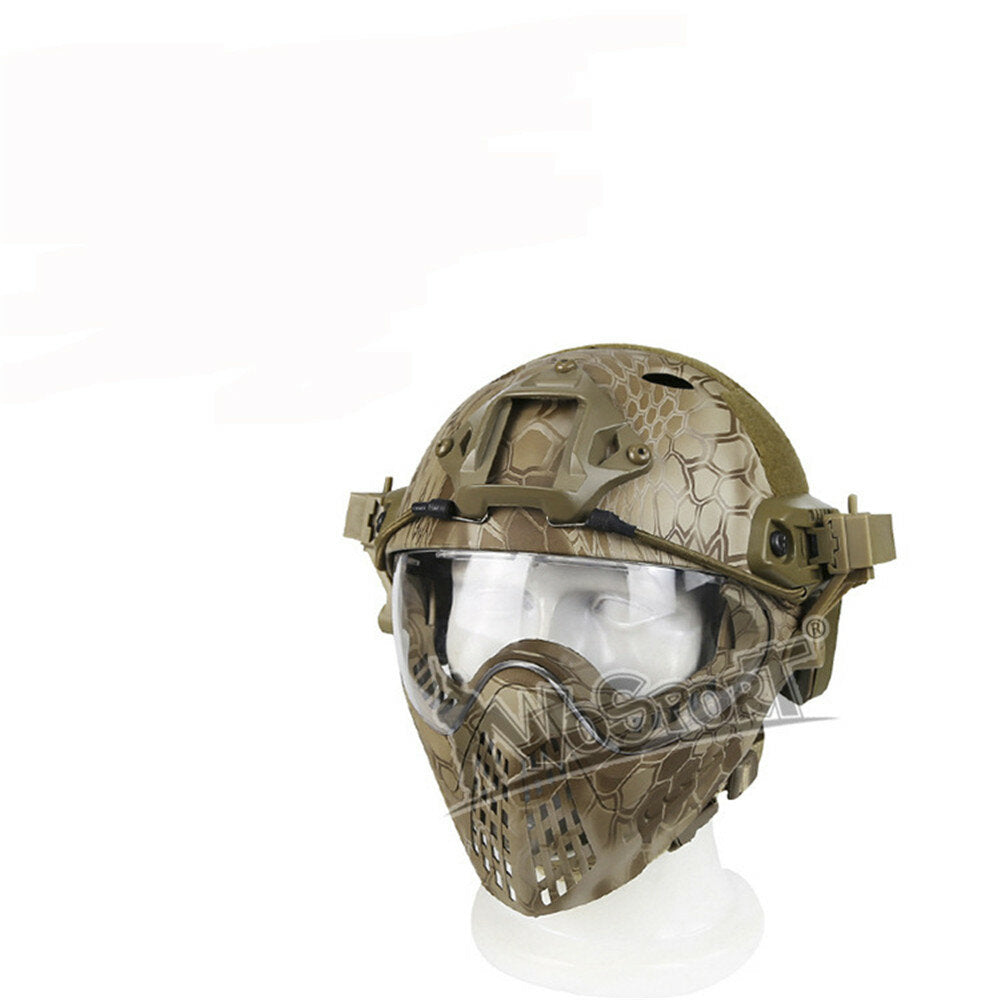 Army Tactical Helmet with Mask for Motorcycle, Hunting, and Outdoor Riding
