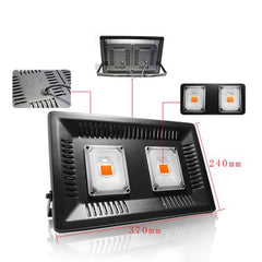 100W Waterproof Full Spectrum LED Grow Light, Double Head COB Plant Lamp, 110/220V, Hangable