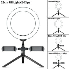 Dimmable LED Ring Light Stand 3200K-5800K for Selfie, Video, Photo, Live Show