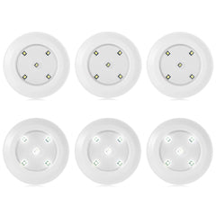 6PCS Inlife LED Wireless Cabinet Lamp with Remote Control WHITE - JustgreenBox