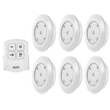 6PCS Inlife LED Wireless Cabinet Lamp with Remote Control WHITE - JustgreenBox