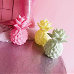 LED Pineapple Night Light - 3 Color Bedside Lamp for Kids, Cute Christmas Decoration