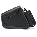 Universal Black Leather Motorcycle Saddlebags - Durable Saddle Bags for All Bikes