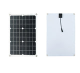 18W Solar Panel Dual USB 5V/12V with 30A Solar Charge Controller LCD Waterproof for Car Yacht RV Battery Charger