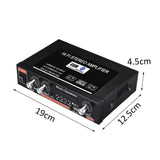 12V/220V 300W 2CH HiFi Audio Stereo Power Mini Digital Amplifier with Bass and Bluetooth for Car and Home