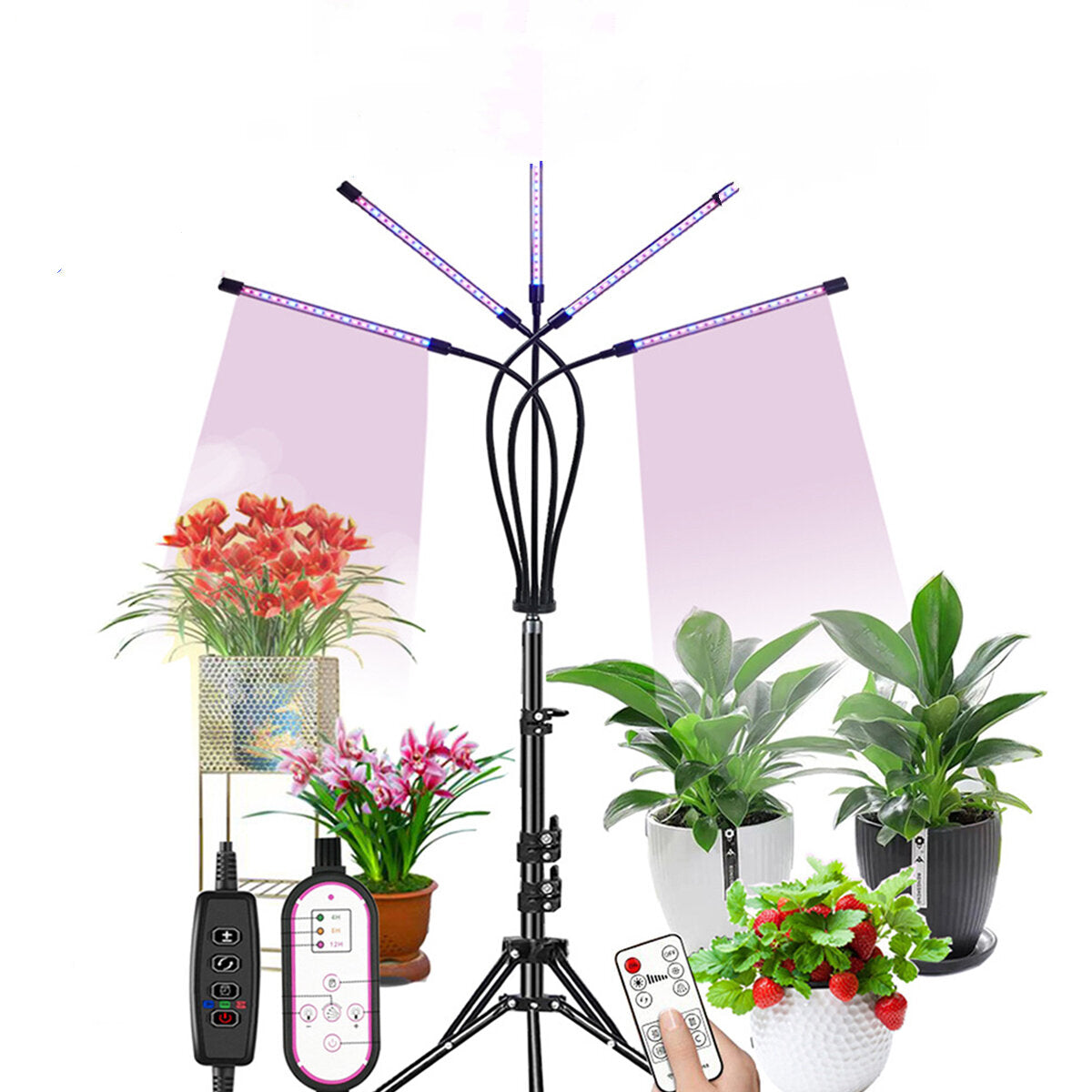 LED Grow Light with Remote Control and Tripod for Indoor Plants