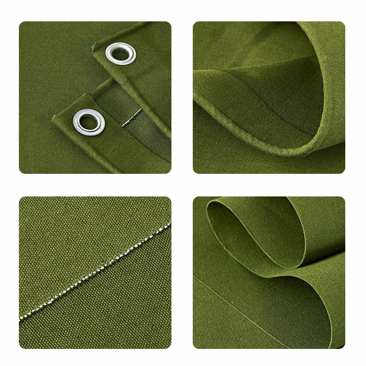 Heavy Duty Army Green Canvas Tarp - Waterproof, Dustproof Cover for Truck, Boat, Store, Roofing Sheets
