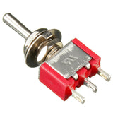 Red 3-Pin ON-OFF-ON Small Toggle Switch AC 6A/125V 3A/250V