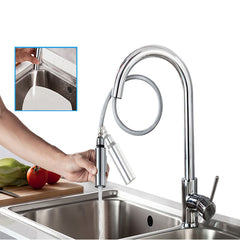 360 Degree Swivel Chrome Kitchen Faucet with Brass Sprayer - Pull Out Sink Mixer Tap