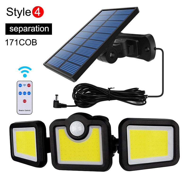 20W Super Bright Solar Lights, 122 LED, IP65 Waterproof, Adjustable Head, Wide Angle, Outdoor/Indoor Solar Lamp