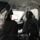 1.4x1.8M Transparent Car Isolation Curtain - Fully Enclosed Protective Film for Main Driving Seat