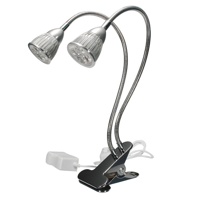 10 W Doppelkopf-Vollspektrum-LED-Wachstumslicht-Clip-Kit für Zimmerpflanzen, Hydrokultur, US-Stecker 110–240 V