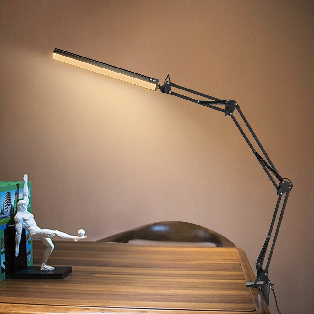 10W LED Desk Lamp - 3 Color Modes, 10 Brightness Levels, Eye-Caring, Dimmable for Home Office Reading