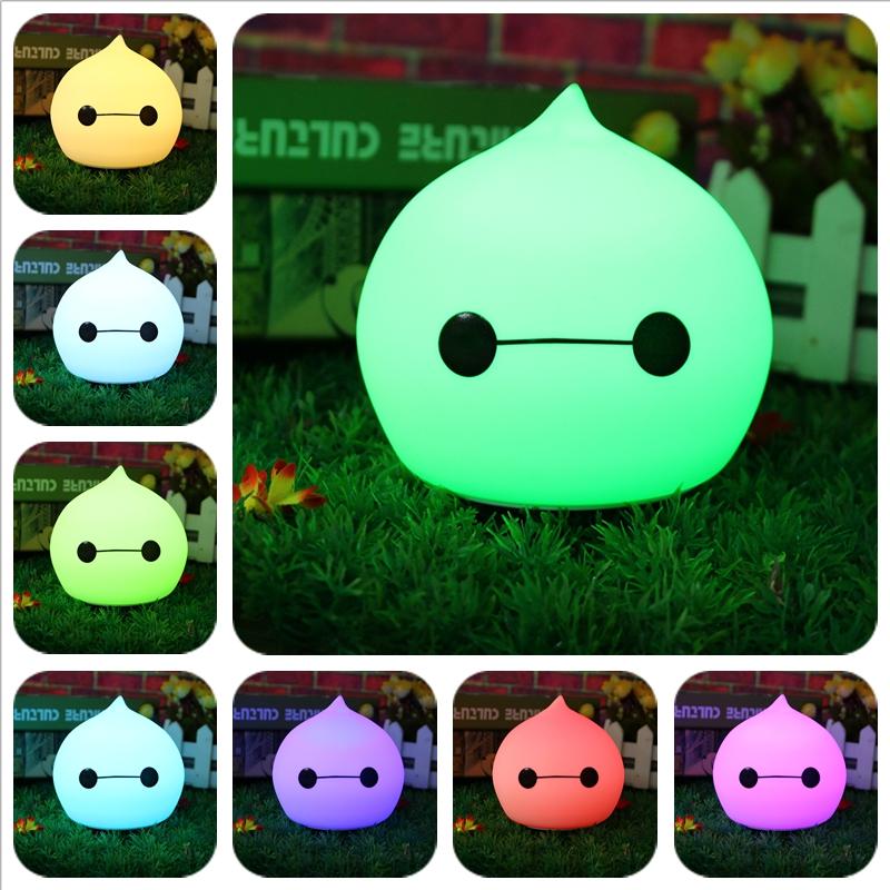 7-Color Changeable USB LED Silicone Waterdrop Night Light Lamp for Babies and Children