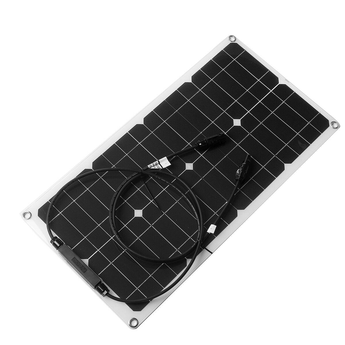 12V 50W Portable Solar Panel Battery Charger for Car, Van, Boat, Caravan, Camper - Trickle Charging