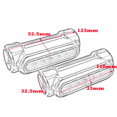 12V Motorcycle LED DRL White Driving Lights & Amber Turn Signal Indicators - 2x Crash Bar Lamps