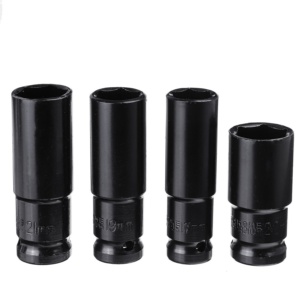 17-22mm Hex Impact Socket Set for Pneumatic & Electric Wrenches - Heavy Duty Tire Sleeve Hand Tool