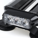 12V 20" 38 LED Amber Emergency Strobe Light Bar for Car, Truck, Boat - Double-Sided Roof Lamp