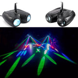 Single/Double Head LED Stage Light 10W/20W RGBW Auto/Voice-Activated Party DJ Projector AC90-240V