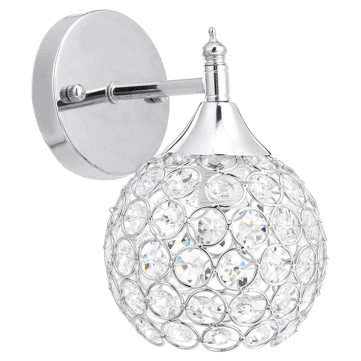 Modern Crystal Wall Lamp - Indoor Bedside Sconce, Silver Decoration for Home Lighting